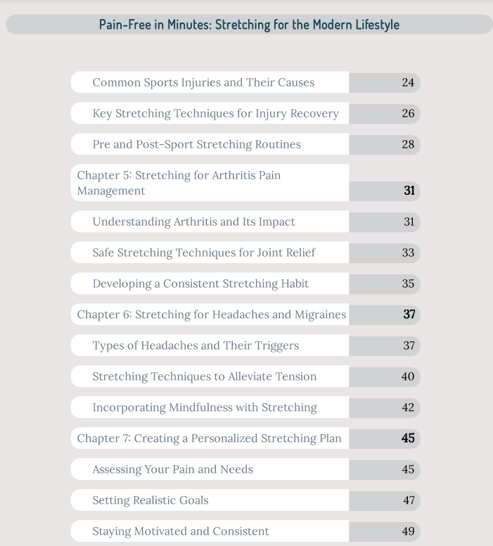 Pain Free in Minutes : Stretching for the Modern Lifestyle