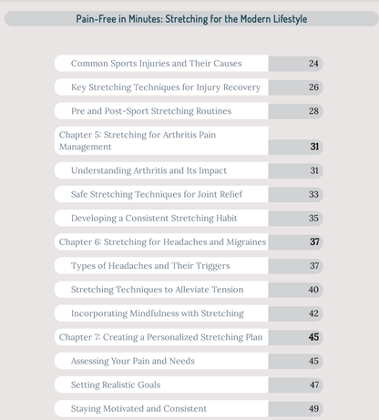 Pain Free in Minutes : Stretching for the Modern Lifestyle